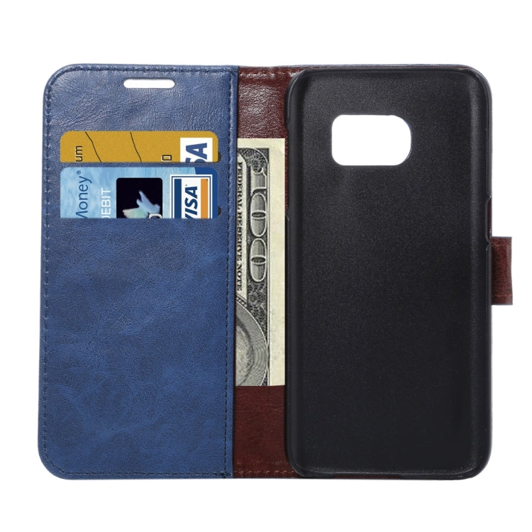 For Galaxy S7 Edge/ G935 Crazy Horse Texture Horizontal Flip Leather Case with Holder & Card Slots & Wallet