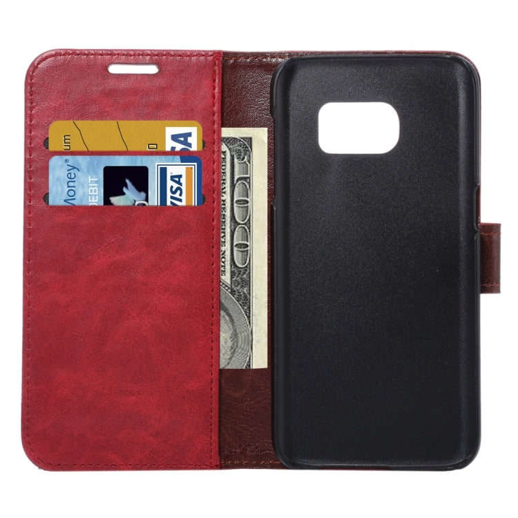For Galaxy S7 Edge/ G935 Crazy Horse Texture Horizontal Flip Leather Case with Holder & Card Slots & Wallet