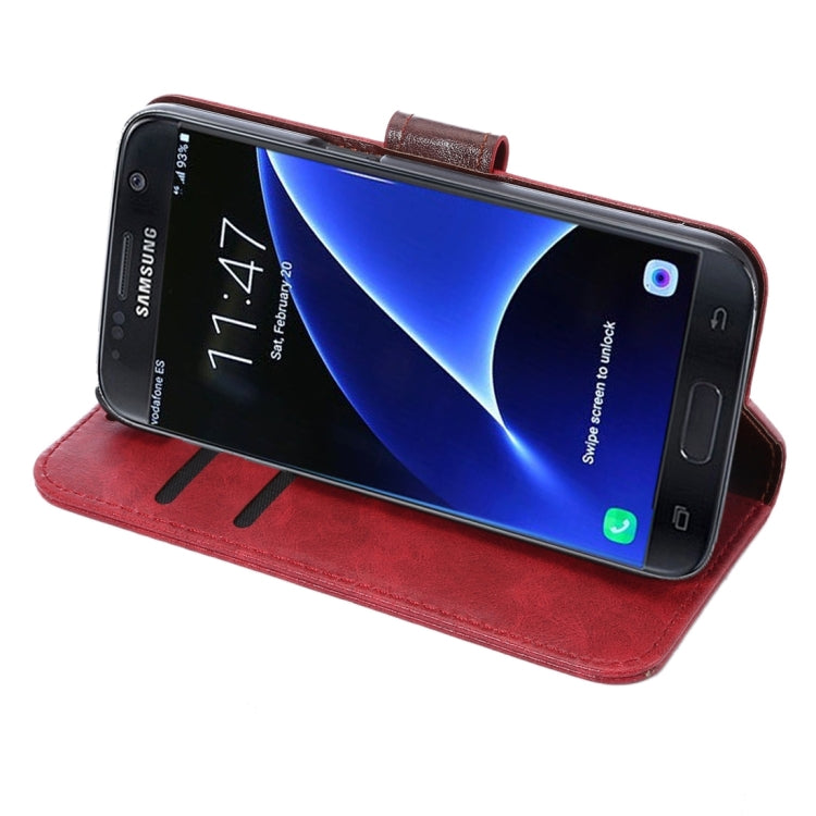For Galaxy S7 Edge/ G935 Crazy Horse Texture Horizontal Flip Leather Case with Holder & Card Slots & Wallet