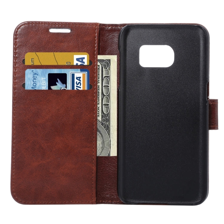 For Galaxy S7 Edge/ G935 Crazy Horse Texture Horizontal Flip Leather Case with Holder & Card Slots & Wallet