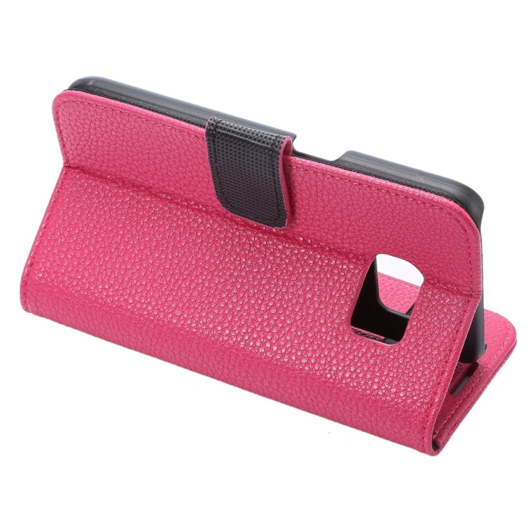 For Galaxy S7 Edge/ G935 Litchi Texture Horizontal Flip Leather Case with Holder & Card Slots & Wallet