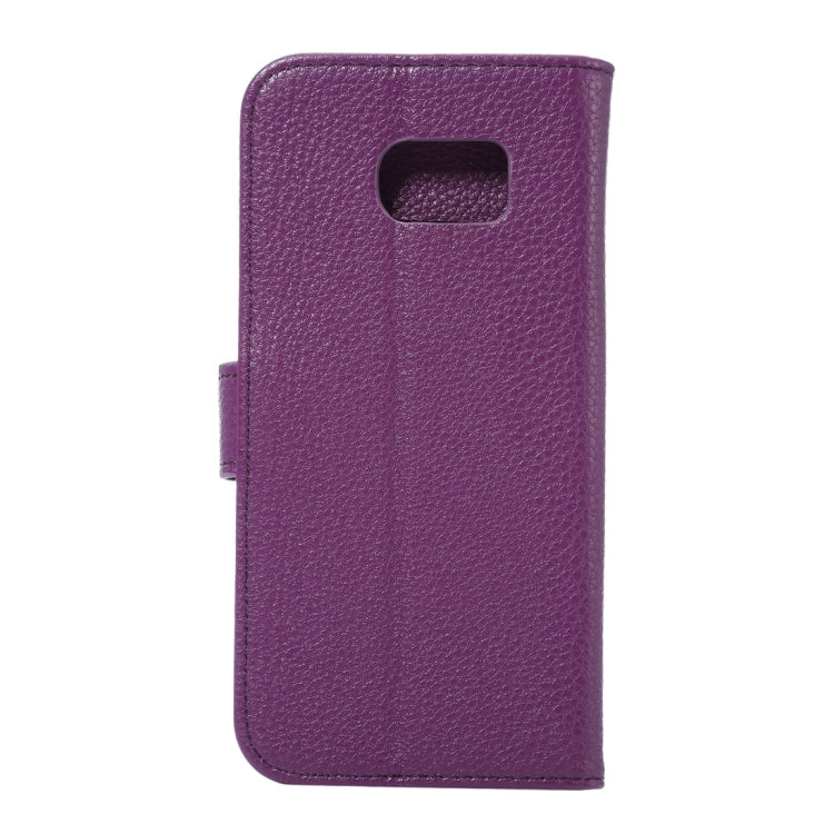 For Galaxy S7 Edge/ G935 Litchi Texture Horizontal Flip Leather Case with Holder & Card Slots & Wallet