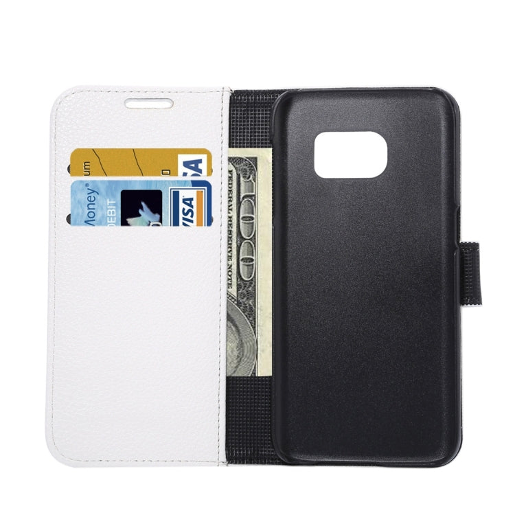 For Galaxy S7 Edge/ G935 Litchi Texture Horizontal Flip Leather Case with Holder & Card Slots & Wallet