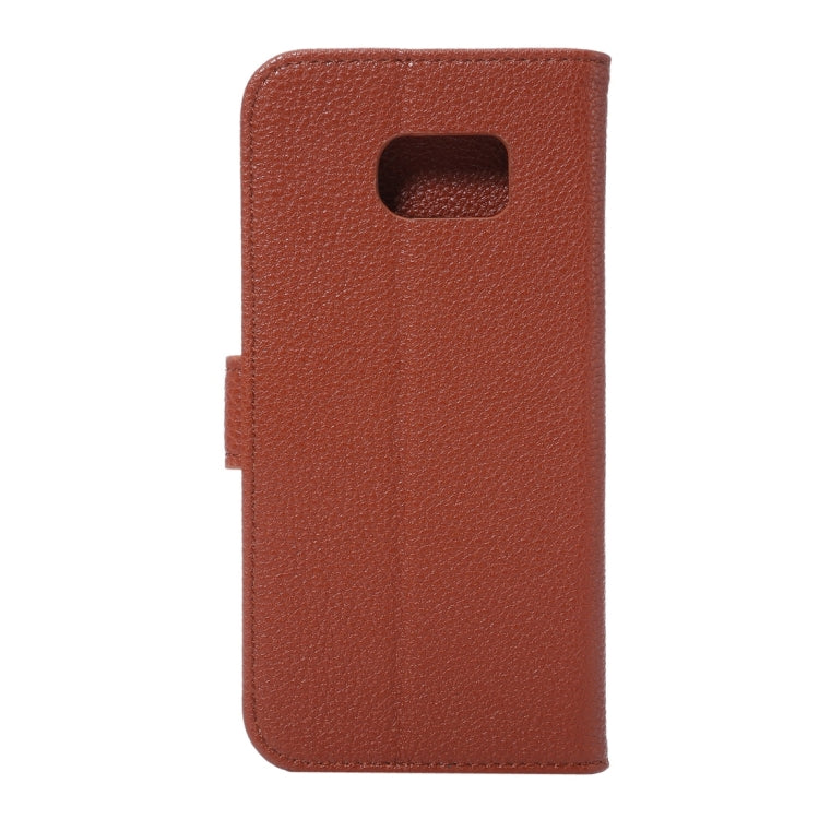 For Galaxy S7 Edge/ G935 Litchi Texture Horizontal Flip Leather Case with Holder & Card Slots & Wallet