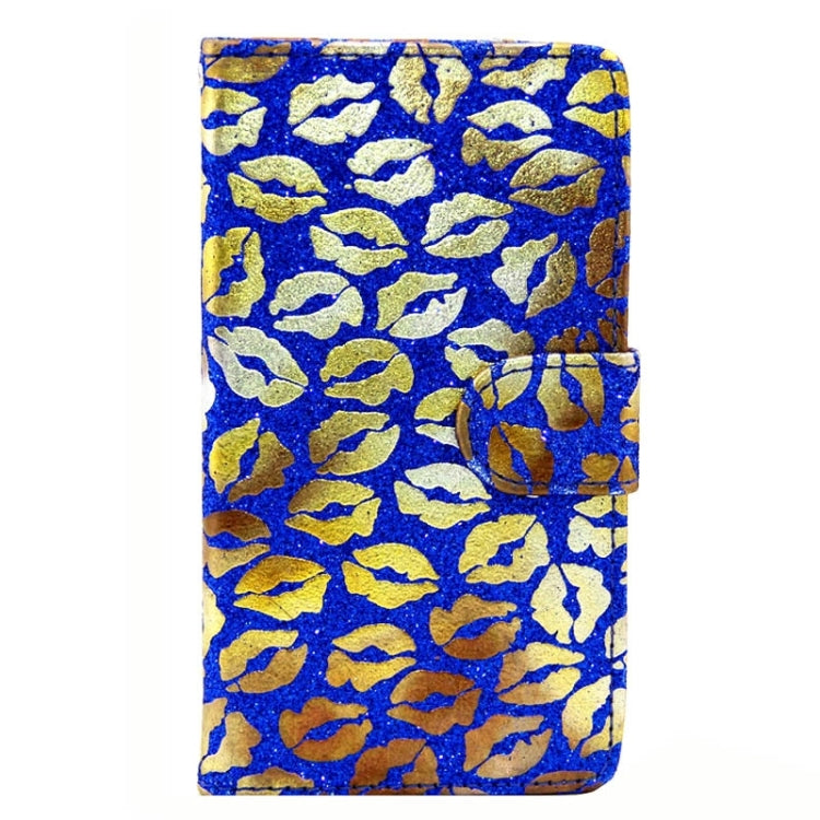 Lips Pattern Flash Powder Series Leather Case with Holder & Card Slots for Galaxy Grand Prime / G530H