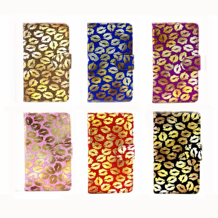 Lips Pattern Flash Powder Series Leather Case with Holder & Card Slots for Galaxy Grand Prime / G530H