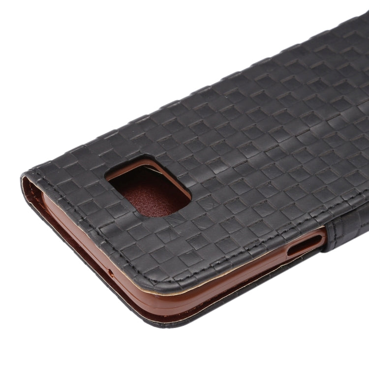 For Galaxy S7 / G930 Small Grid Voltage Texture Horizontal Flip Leather Case with Holder & Card Slots