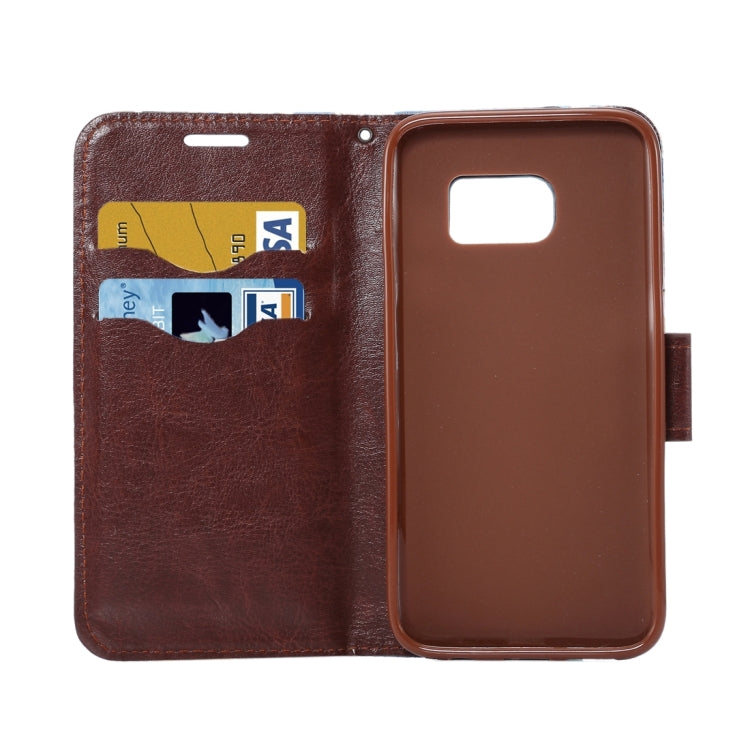 For Galaxy S7 / G930 Small Grid Voltage Texture Horizontal Flip Leather Case with Holder & Card Slots