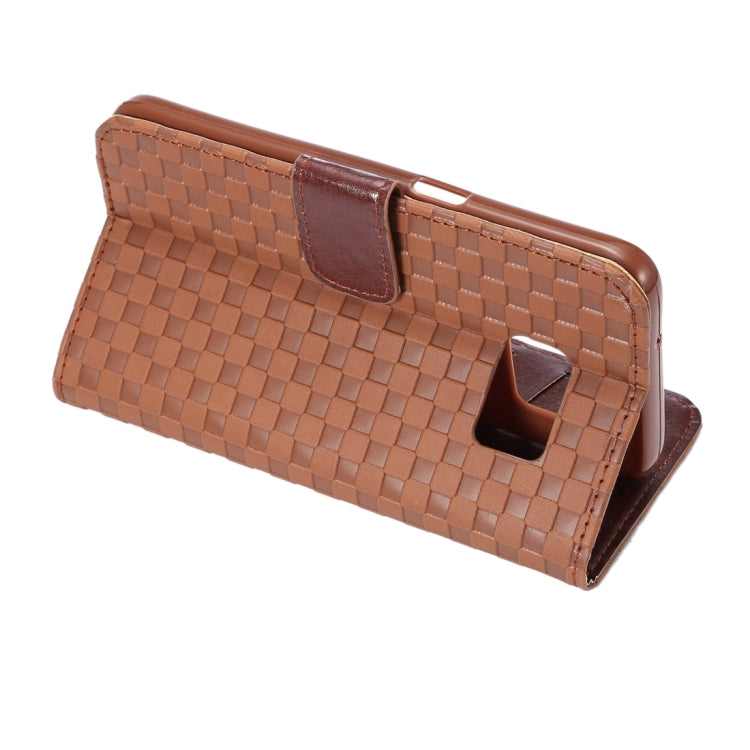For Galaxy S7 / G930 Small Grid Voltage Texture Horizontal Flip Leather Case with Holder & Card Slots