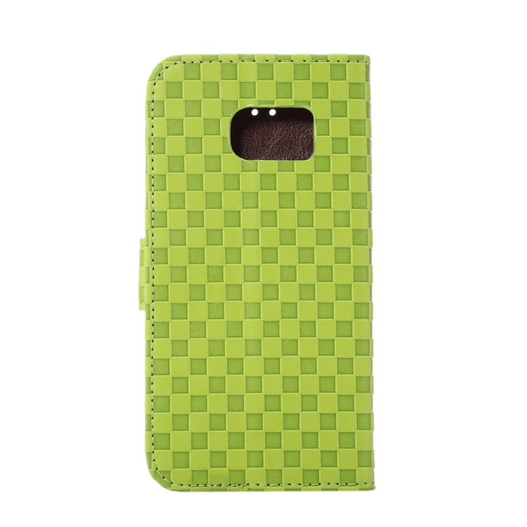 For Galaxy S7 / G930 Small Grid Voltage Texture Horizontal Flip Leather Case with Holder & Card Slots