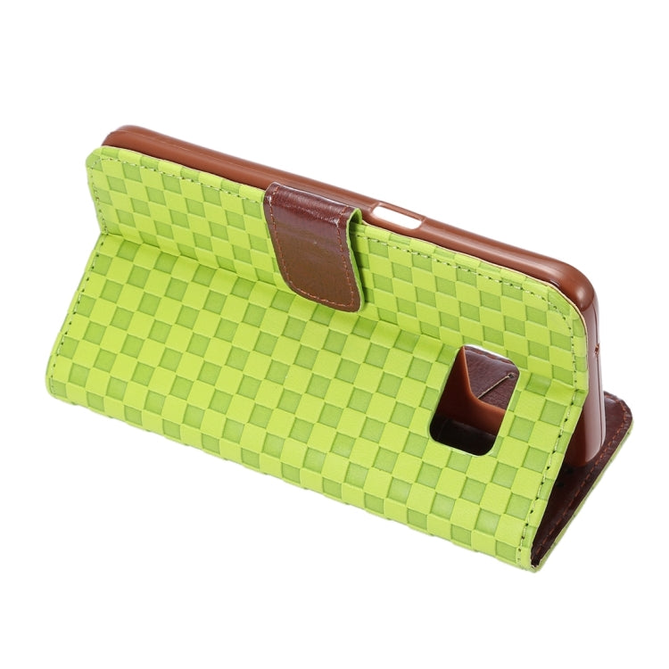 For Galaxy S7 / G930 Small Grid Voltage Texture Horizontal Flip Leather Case with Holder & Card Slots