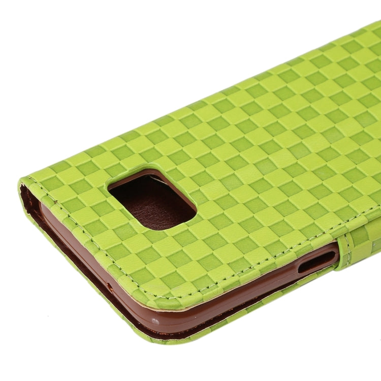 For Galaxy S7 / G930 Small Grid Voltage Texture Horizontal Flip Leather Case with Holder & Card Slots