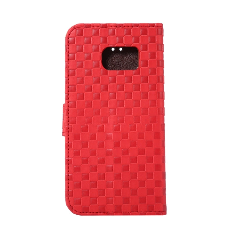 For Galaxy S7 / G930 Small Grid Voltage Texture Horizontal Flip Leather Case with Holder & Card Slots