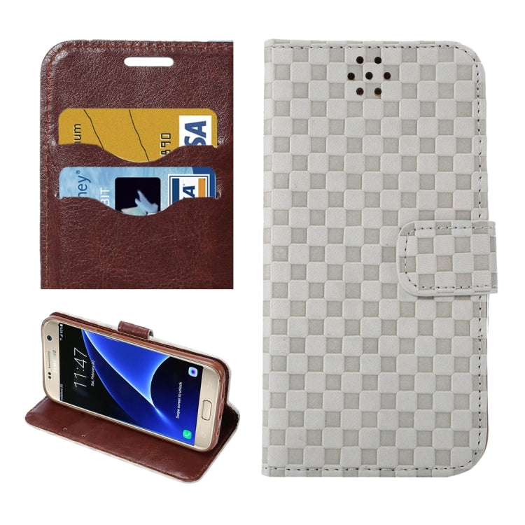 For Galaxy S7 / G930 Small Grid Voltage Texture Horizontal Flip Leather Case with Holder & Card Slots