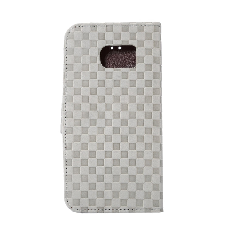For Galaxy S7 / G930 Small Grid Voltage Texture Horizontal Flip Leather Case with Holder & Card Slots
