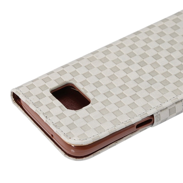 For Galaxy S7 / G930 Small Grid Voltage Texture Horizontal Flip Leather Case with Holder & Card Slots
