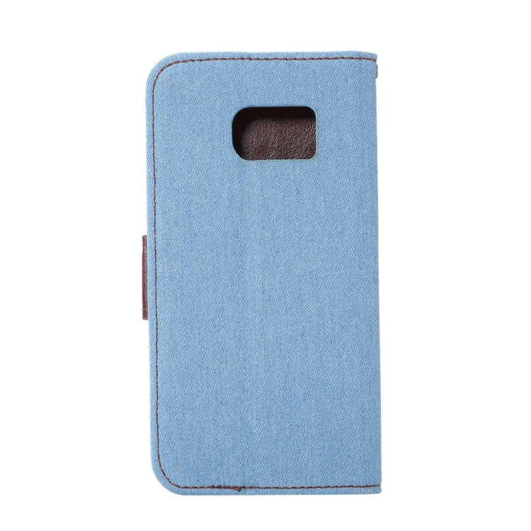 For Galaxy S7/G930 Jeans Horizontal Flip Leather Case with Holder & Card Slots
