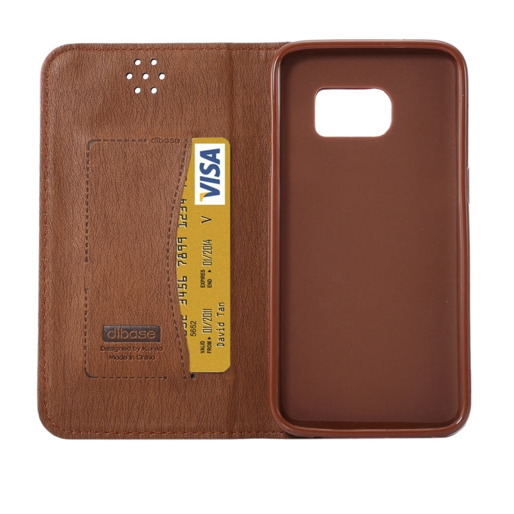 For Galaxy S7/G930 Magnetic Crazy Horse Texture Horizontal Flip Leather Case with Holder & Card Slots