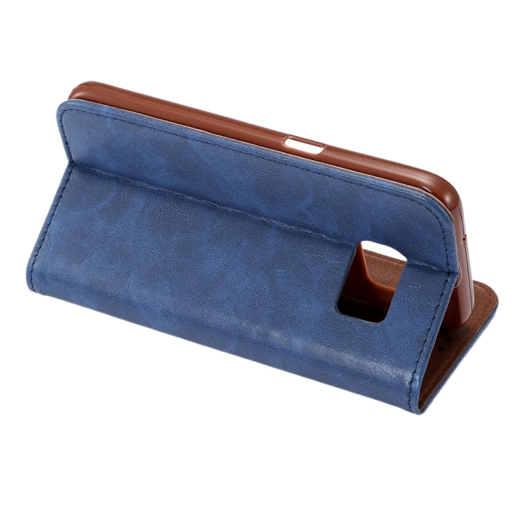 For Galaxy S7/G930 Magnetic Crazy Horse Texture Horizontal Flip Leather Case with Holder & Card Slots