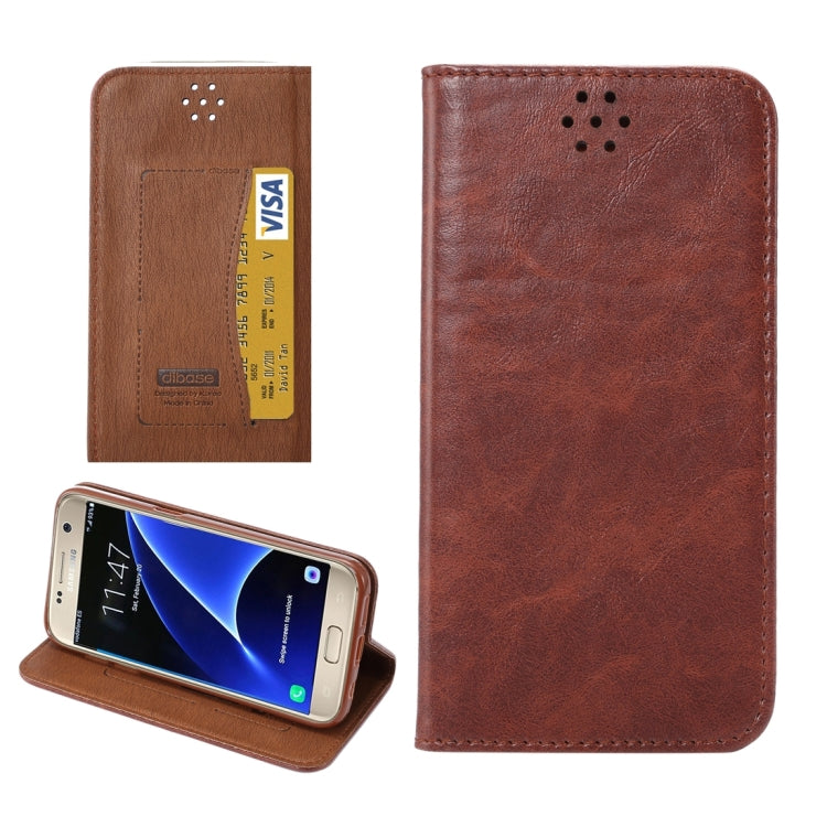 For Galaxy S7/G930 Magnetic Crazy Horse Texture Horizontal Flip Leather Case with Holder & Card Slots