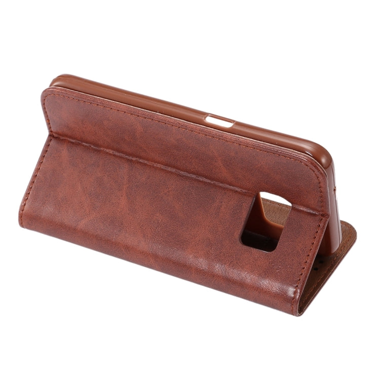 For Galaxy S7/G930 Magnetic Crazy Horse Texture Horizontal Flip Leather Case with Holder & Card Slots