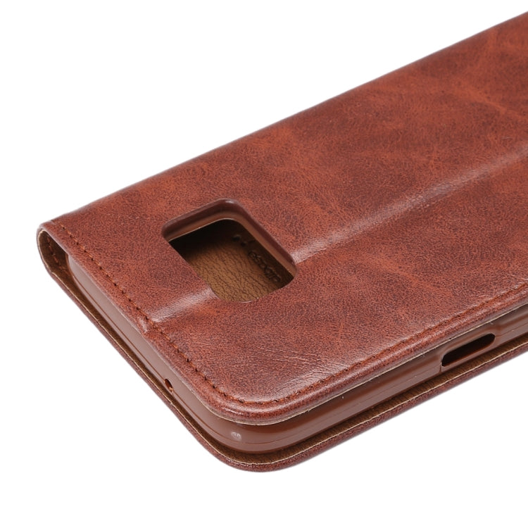 For Galaxy S7/G930 Magnetic Crazy Horse Texture Horizontal Flip Leather Case with Holder & Card Slots