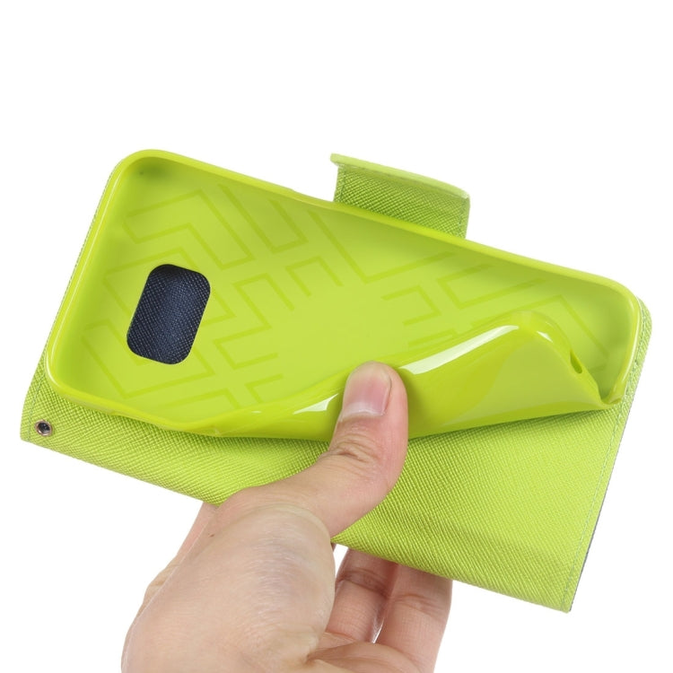 For Galaxy S7 / G930 Cross Texture Leather Case with Holder & Card Slots & Wallet