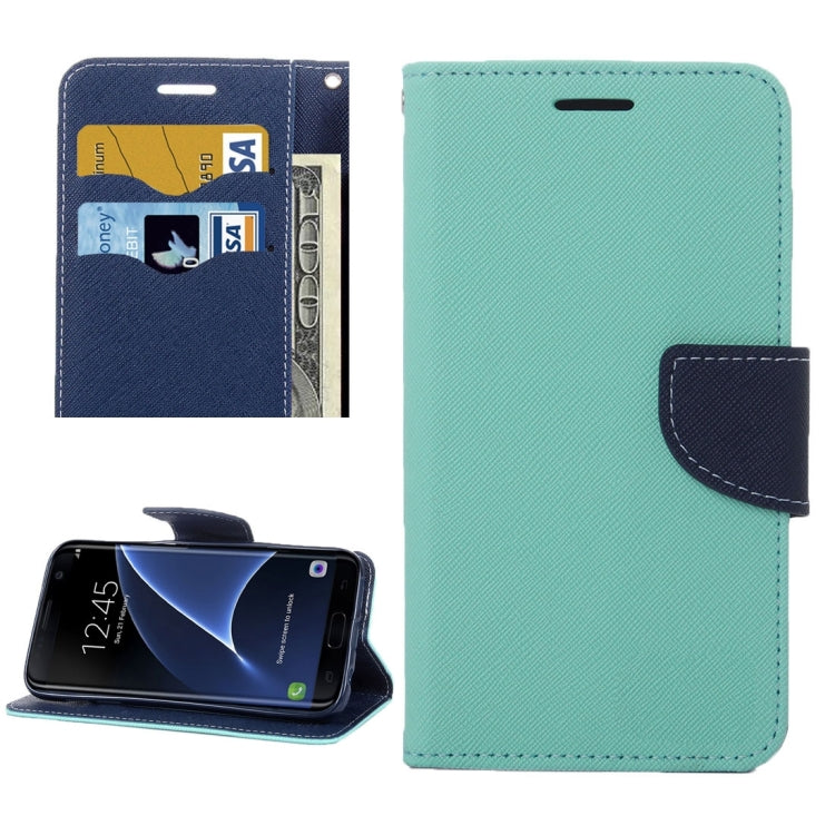 For Galaxy S7 Edge/ G935 Cross Texture Leather Case with Holder & Card Slots & Wallet