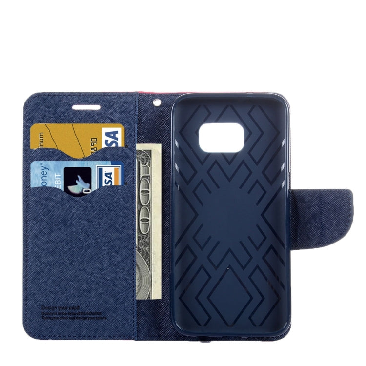 For Galaxy S7 Edge/ G935 Cross Texture Leather Case with Holder & Card Slots & Wallet