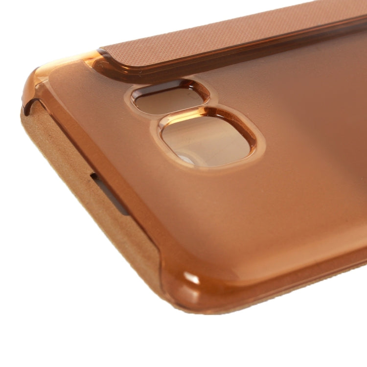 For Galaxy S7 / G930 Horizontal Flip Leather Case with Call Display ID