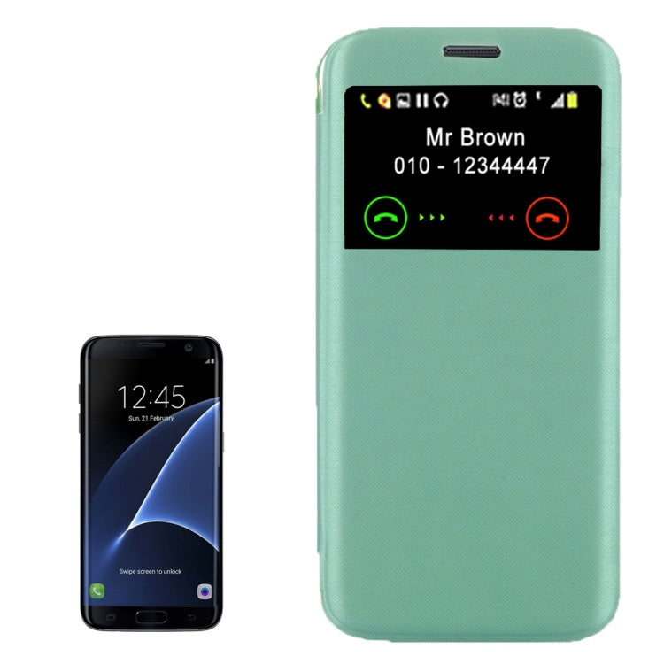 For Galaxy S7 Edge/ G935 Horizontal Flip Leather Case with Call Display ID