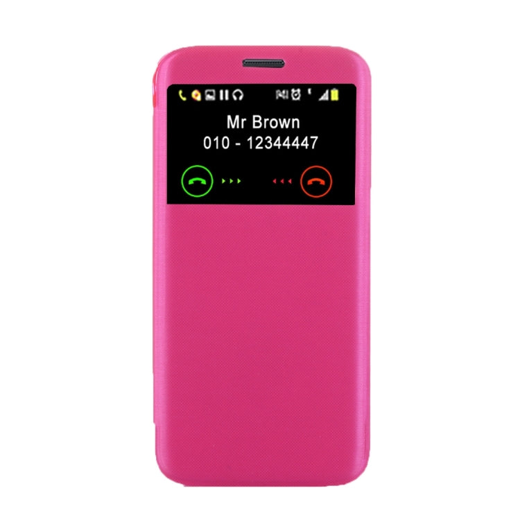 For Galaxy S7 Edge/ G935 Horizontal Flip Leather Case with Call Display ID