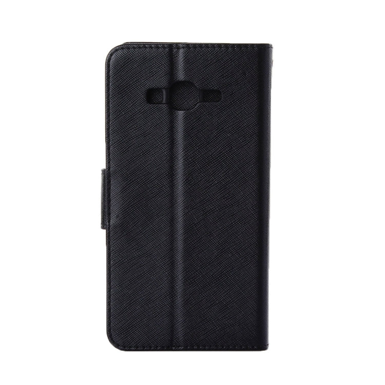 For Galaxy J3 / J310 Cross Texture Horizontal Flip Solid Color Leather Case with Holder & Card Slots & Wallet