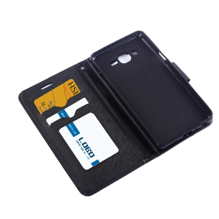 For Galaxy J3 / J310 Cross Texture Horizontal Flip Solid Color Leather Case with Holder & Card Slots & Wallet