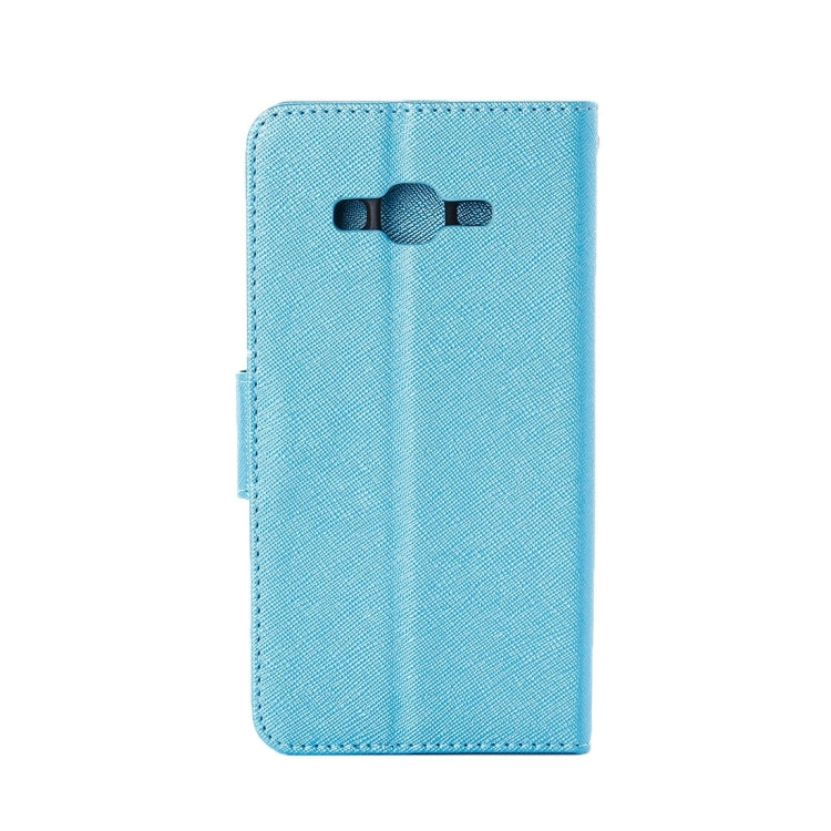 For Galaxy J3 / J310 Cross Texture Horizontal Flip Solid Color Leather Case with Holder & Card Slots & Wallet