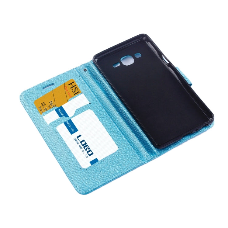 For Galaxy J3 / J310 Cross Texture Horizontal Flip Solid Color Leather Case with Holder & Card Slots & Wallet