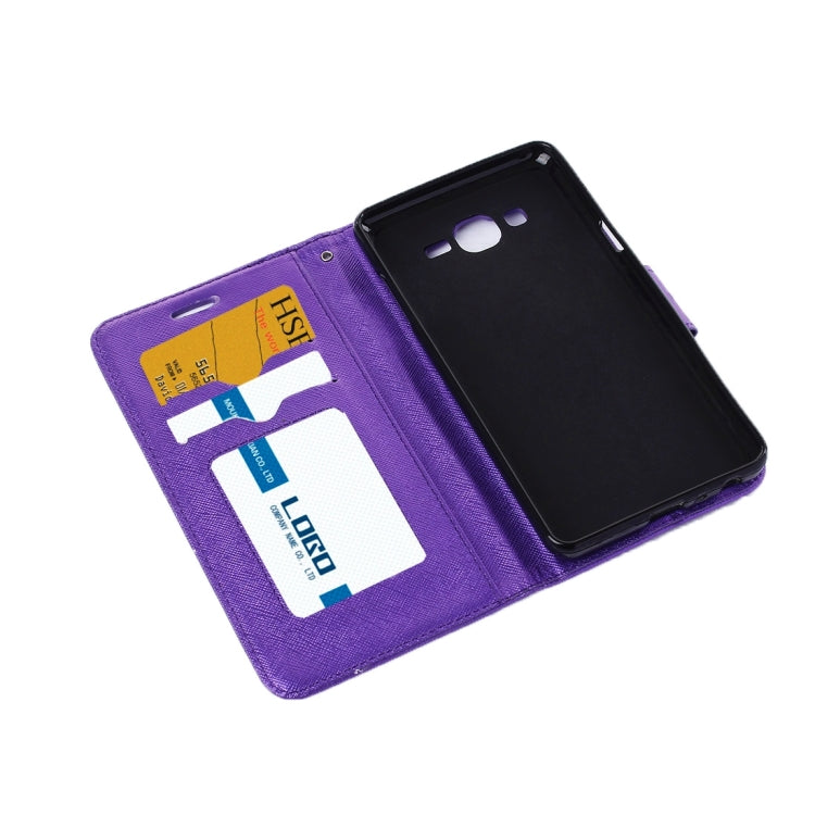 For Galaxy J3 / J310 Cross Texture Horizontal Flip Solid Color Leather Case with Holder & Card Slots & Wallet