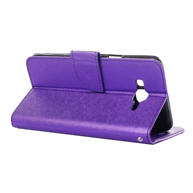 For Galaxy J3 / J310 Cross Texture Horizontal Flip Solid Color Leather Case with Holder & Card Slots & Wallet