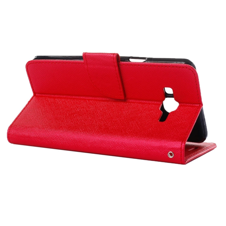 For Galaxy J3 / J310 Cross Texture Horizontal Flip Solid Color Leather Case with Holder & Card Slots & Wallet