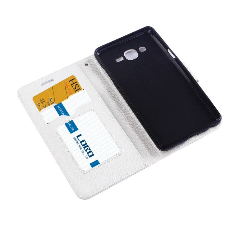 For Galaxy J3 / J310 Cross Texture Horizontal Flip Solid Color Leather Case with Holder & Card Slots & Wallet