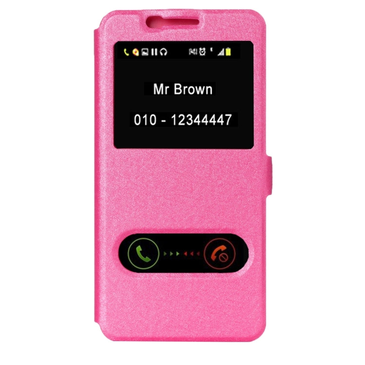 For Galaxy S7 Edge / G935 Silk Texture Horizontal Flip Solid Color Leather Case with Call Display ID
