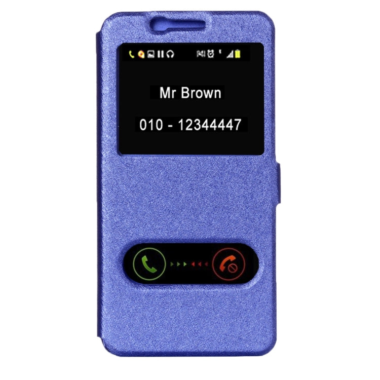 For Galaxy S7 / G930 Silk Texture Horizontal Flip Solid Color Leather Case with Call Display ID