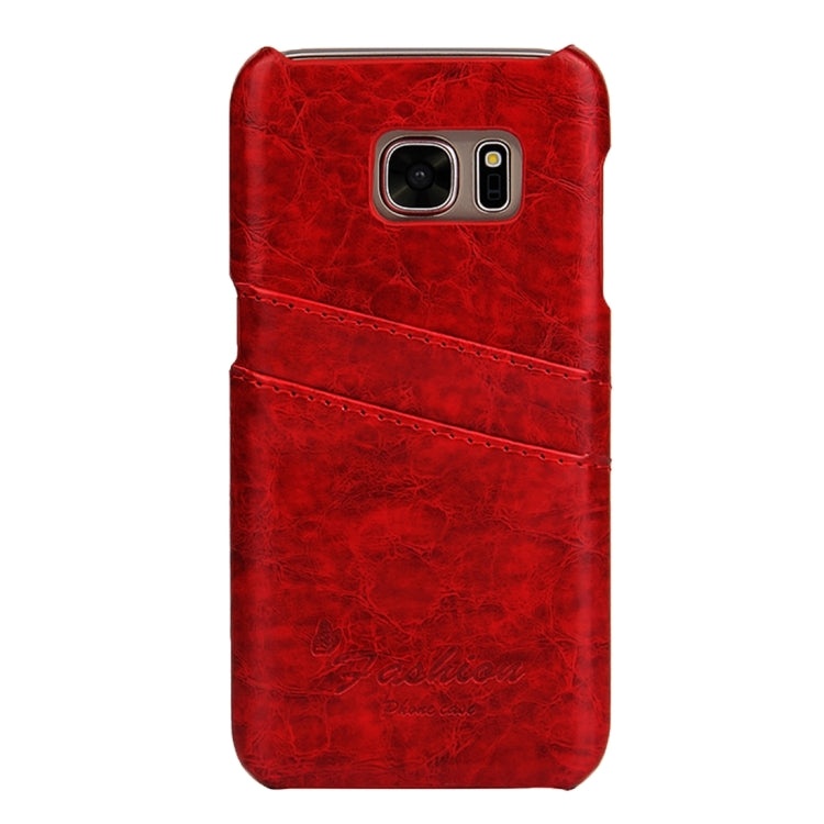 For Galaxy S7 Edge/ G935 Oil Wax Texture Leather Back Cover Case with Card Slots