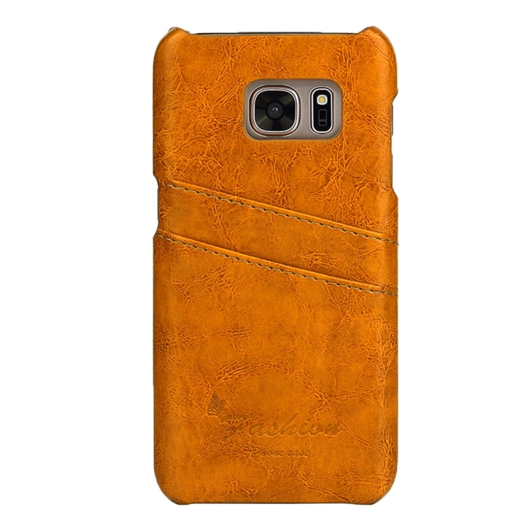 For Galaxy S7 Edge/ G935 Oil Wax Texture Leather Back Cover Case with Card Slots
