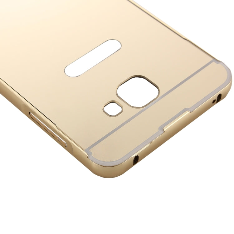 Fashionable Electroplating PC Push Pull Back Shell Cover + Metal Bumper Frame for Galaxy A3(2016) / A310