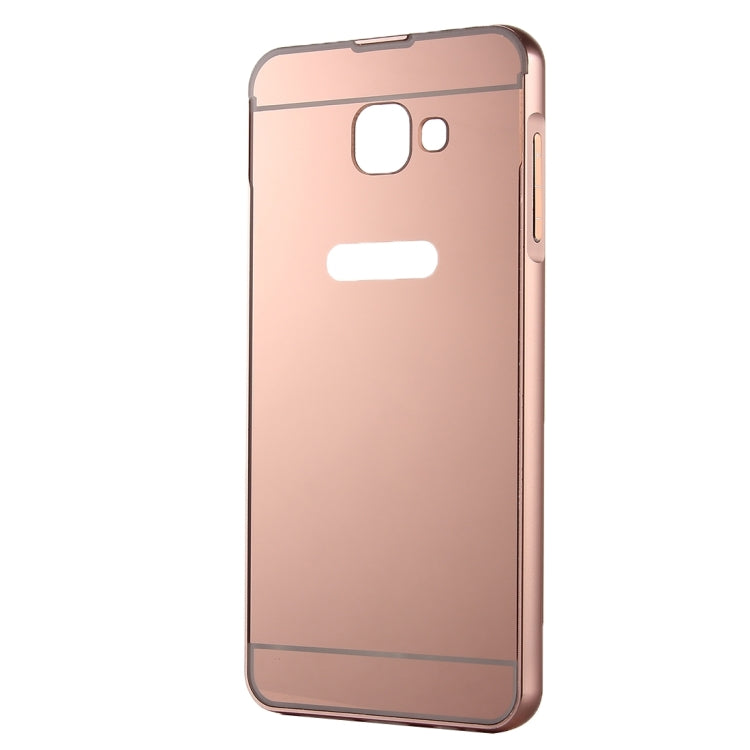 Fashionable Electroplating PC Push Pull Back Shell Cover + Metal Bumper Frame for Galaxy A3(2016) / A310