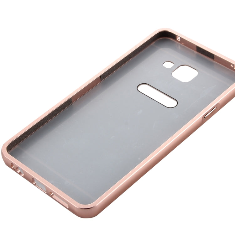 Fashionable Electroplating PC Push Pull Back Shell Cover + Metal Bumper Frame for Galaxy A3(2016) / A310
