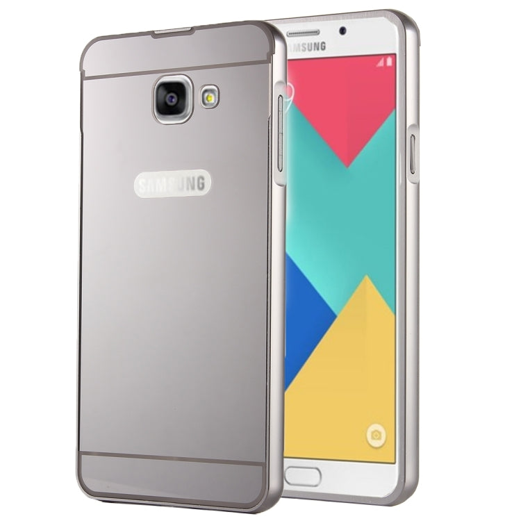 Fashionable Electroplating PC Push Pull Back Shell Cover + Metal Bumper Frame for Galaxy A3(2016) / A310