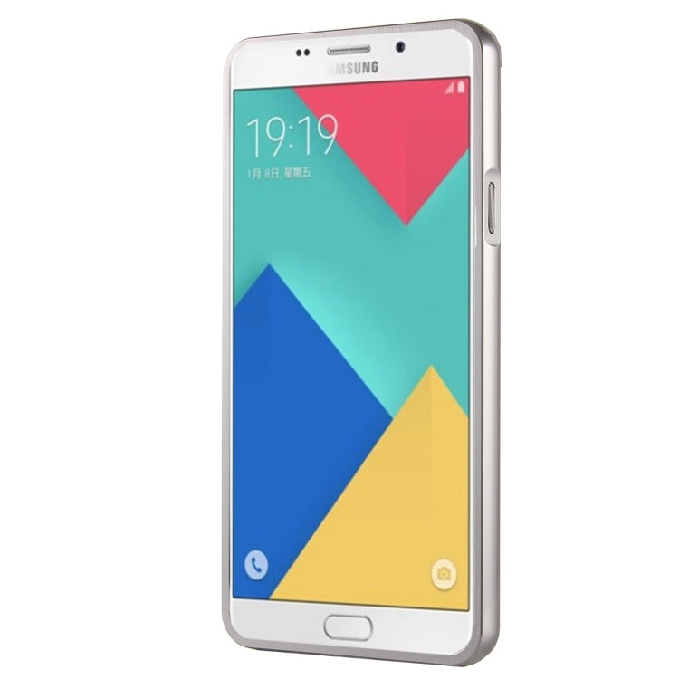 Fashionable Electroplating PC Push Pull Back Shell Cover + Metal Bumper Frame for Galaxy A3(2016) / A310