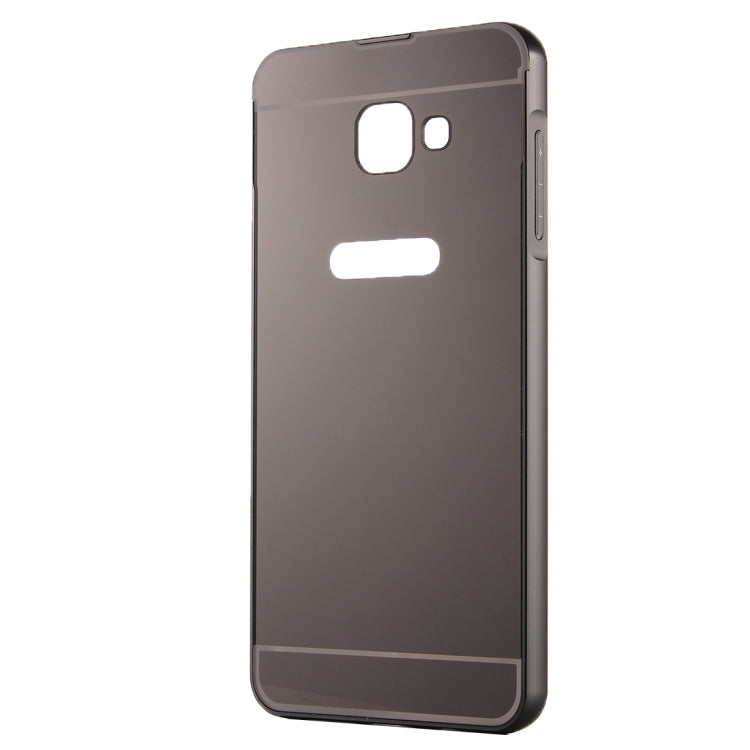Fashionable Electroplating PC Push Pull Back Shell Cover + Metal Bumper Frame for Galaxy A9 / A900